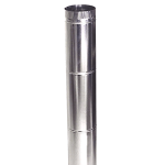 Snap Lock Beaded Pipe, 30 ga, 10 x 60"